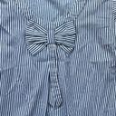 Piper  & Blue Vintage Ruffle Cap Sleeve Pinstripe Top Navy & White XL Photo 1