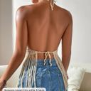 SheIn Fringe Backless Halter Cover Up Photo 2