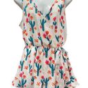 Audrey CHARLOTTE  Romper Cactus Print Ruffle Sleeve/Hem Size Small Photo 0