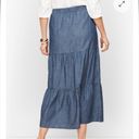 Talbots  Tiered Denim Maxi Skirt Photo 1