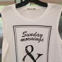 Michael Stars 💕💕 Sunday Morning & Mimosas Muscle Tank White One Size Photo 4