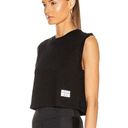 Adam Selman Cropped Muscle Tee. Black 100% Cotton Photo 1