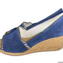 Jack Rogers  Palmer Wedge size 7.5 blue suede Photo 3