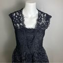 Shoshanna  dress size 6 black lace tiered sleeveless modest vamp Photo 1