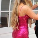 B Darlin Pink Sequin Prom Dress Photo 1