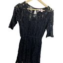 love on a hanger  Little Black Lace Dress Mini Mid Length Sleeves M Lined Photo 1