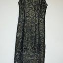 Sans Souci  Black and Gold Floral Overlay MIDI Dress Photo 1