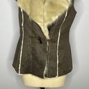 INC International Concepts Womens Night Moss Faux Suede Faux Fur Vest - Size Med Photo 3