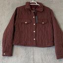 BLANK NYC  37DJ5993 Women’s Burgundy Long Sleeve Quilted Bomber Jacket Size Medium Photo 0