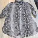 Moda  international black grey button up shirt top Photo 0