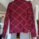 Tahari Mock Turtleneck Plaid Sweater Sz M Photo 0