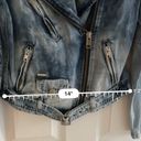 Diesel  De Lupus Denim Jean Biker Moto Jacket Belt, size xs, blue breasted *RARE Photo 15