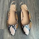 Madewell  The Margot Snake Embossed Slingback Leather  Flats Photo 1