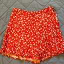 Japna Red & White Floral Skort Photo 0