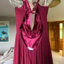 Faviana Maroon Prom Dress Photo 6