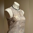 Violet+Claire  Cream & Blue / Gray Sleeveless Top Woven Tank W Key Hole… Photo 3