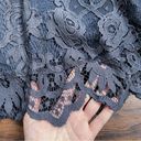 Black Swan  • Charlotte Lace Skater Dress mini apron neck crochet Charcoal Grey Photo 7