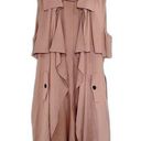 BCBGMAXAZRIA  Brielle Sleeveless Belted Trench Coat Mocha Beige Womens Size Large Photo 3