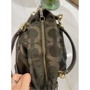 Coach OP ART BROOKE METALLIC OLIVE SIGNATURE LOGO PRINT SHOULDER BAG HANDBAG Photo 8