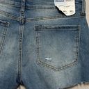 Abound  Womens Cut-Off Shorts Blue Stretch Zip High Rise Denim Distressed 30 New Photo 5