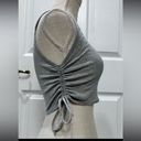 Live to be spoiled Grey tank crop/ scrunch top size M Photo 3