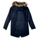 Barbour  NEW Thrunton Wax Parka Coat Jacket Faux Fur Hood Tartan Lining Navy US 4 Photo 3