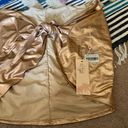 Oh Polly NWT  Swim Gold Metallic Wrap Cover Skirt M Photo 5