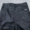 joe's jeans  Mid Rise Black Faux Leather Cropped Bootcut Pants Size 28 Ankle Photo 3