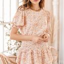 Lulus Blush Floral Smocked Ruffle Tiered Dress Photo 0