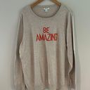 Old Navy “Be amazing” tan  knit sweater Photo 1