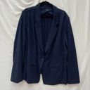 Lane Bryant Blazer Women's 28 Blue One Button Partially Line Career Plus Size Photo 7