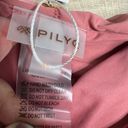 PilyQ NWT  Lotus Basic Ruched Full Bikini Bottoms Mauve Pink Hipster Low Rise M Photo 4