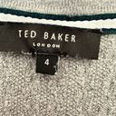 Ted Baker  Collared Polo Womens 4 Gray Short Sleeve Business Casual Office Photo 2