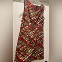 Kathie Lee Collection Vintage  Multicolored Geometric Printed Sleeveless Dress Photo 6
