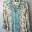 Hale Bob  Silk Cheetah Blouse Sz. S Photo 3