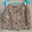 Francesca's Zebra Brown Mini Skirt Photo 0