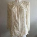 J.Jill Women's  Ivory Embroidered Blouse Size M EUC Like New Photo 0