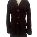 J.Jill  Corduroy Blazer Sz Med Grandpa Jacket Brown 100% Cotton Velour Trim Photo 11