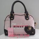 Juicy Couture NWT  Tik Tok Viral Pink Velour Retro Vibe Satchel Bowler Photo 0