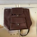 Gap  leather brown medium backpack Photo 3