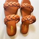 Cushionare Cushionaire Women's Double Braided Cognac Brown  Strap Low Heel  Sandals Sz 8 Photo 5