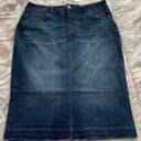 Labijou NWT  Blue Knee Length Pencil Jean Skirt, size 3X Plus Photo 6