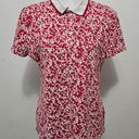 Tommy Hilfiger  Red & White Floral Classic Short Sleeve Polo Size Large Photo 1