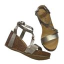 blowfish  Malibu Silver Hazard Braid Wedge Sandal Size 9.5 Photo 5