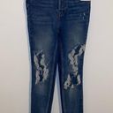 We The Free Free People  Phoenix Ripped Skinny Jeans size 24 Blue 🆕 Photo 6