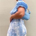 Beginning Boutique Laura Mini Skirt in Tie Dye Denim Photo 3