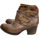 FREEBIRD by Steven  Santo Leather Ankle Heeled Bootie Boots Size 6 Photo 2