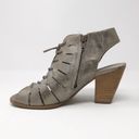 Paul Green  Cosmo Leather Peep Toe Lace Up Sandal Bootie Heels shoes metallic 7.5 Photo 59