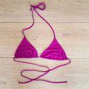 Naked Wardrobe  Purple Velvet Bikini Top Photo 1