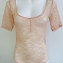 ZARA Peach Lace Bodysuit NWOT Photo 6